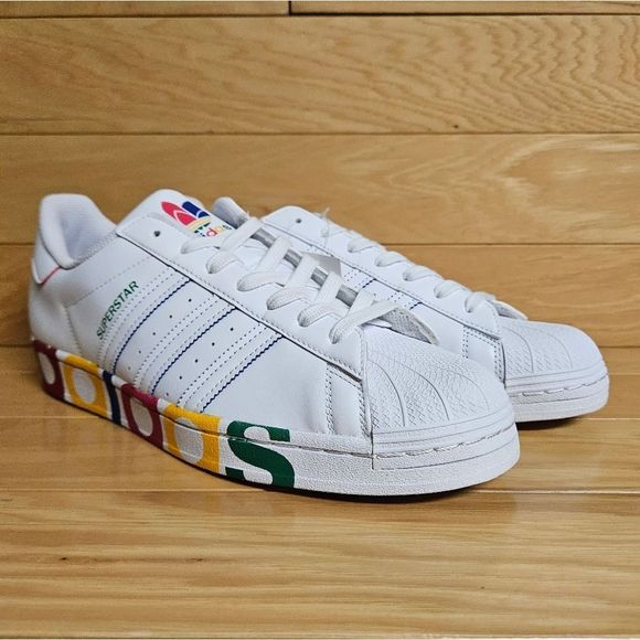 Adidas Superstar Olympic Pack White Blue Red Mens Shoe Sneaker FY1147 - Picture 2 of 14